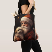 Maltees met sinterklaas feestelijke kerst tote bag (Dichtbij)