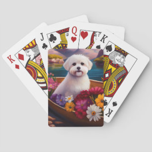 Maltees op een peddel: Een landschapsavontuur Pokerkaarten