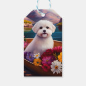 Maltees op een peddel: Een Schilderachtig avontuur Cadeaulabel (Voorkant)