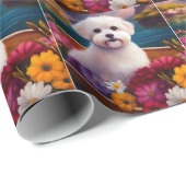 Maltees op een peddel: Een Schilderachtig avontuur Cadeaupapier (Rol Hoek)