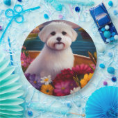 Maltees op een peddel: Een Schilderachtig avontuur Papieren Bordje (Feest)