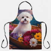 Maltees op een peddel: Een Schilderachtig avontuur Schort (Voorkant)