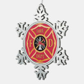 Maltees Ornament voor kruisbrandweerman Snowflake (Rechts)