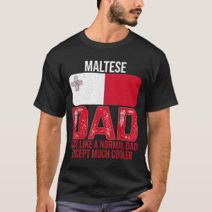  Maltees Pa Malta Vlaggenontwerp voor vader's T-shirt