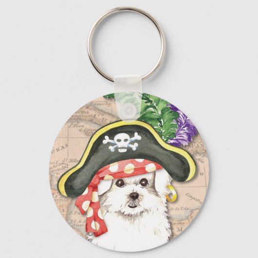 Maltees Pirate Sleutelhanger (Voorkant)