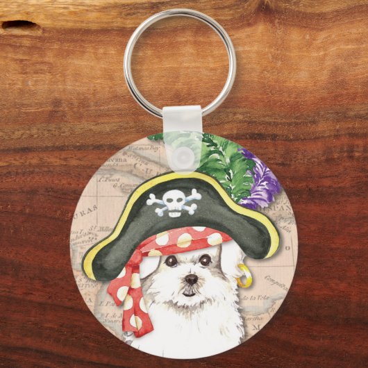 Maltees Pirate Sleutelhanger (Voorkant)