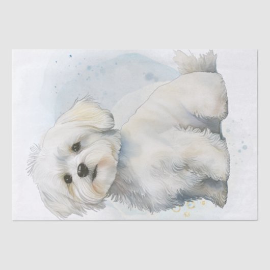 Maltees Puppy Dog Tissuepapier (Voorkant)