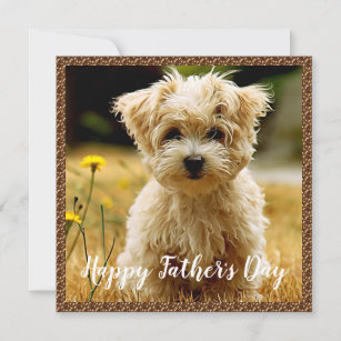 Maltees Puppy Happy Vaderdag Card Bedankkaart