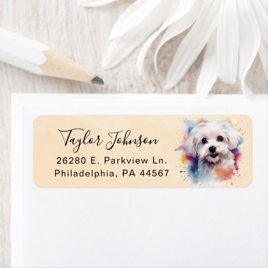 Maltees retouradreslabel etiket (Insitu)