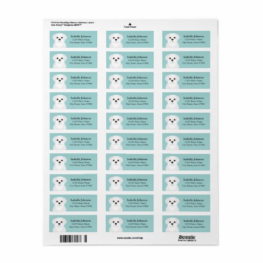 Maltees retouradreslabel etiket (Full Sheet)