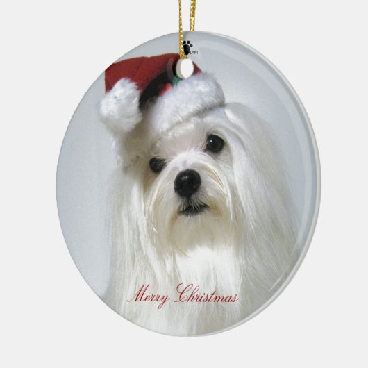 Maltees Santa Ornament (Links)