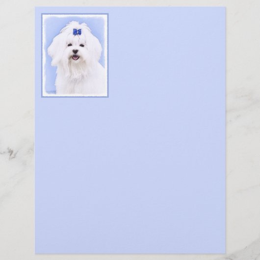 Maltees schilderen - Kute Original Dog Art (Voorkant)