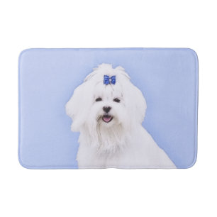 Maltees schilderen - Kute Original Dog Art Badmat