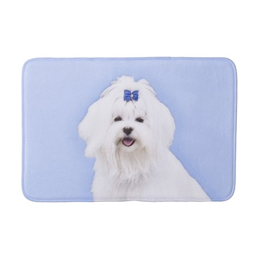 Maltees schilderen - Kute Original Dog Art Badmat (Voorkant)