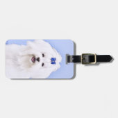 Maltees schilderen - Kute Original Dog Art Bagagelabel (Voorkant horizontaal)