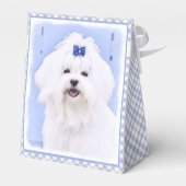 Maltees schilderen - Kute Original Dog Art Bedankdoosjes (Achterkant)