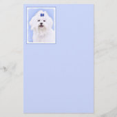 Maltees schilderen - Kute Original Dog Art Briefpapier (Voorkant)