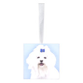 Maltees schilderen - Kute Original Dog Art Decoratie (Rechts)