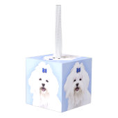 Maltees schilderen - Kute Original Dog Art Decoratie (Achter hoekig)