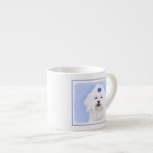 Maltees schilderen - Kute Original Dog Art Espresso Kop (Voorkant rechts)