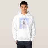 Maltees schilderen - Kute Original Dog Art Hoodie (Voorkant volledig)