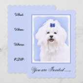 Maltees schilderen - Kute Original Dog Art Kaart (Voorkant / Achterkant)
