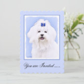 Maltees schilderen - Kute Original Dog Art Kaart (Staand voorkant)
