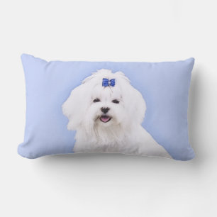 Maltees schilderen - Kute Original Dog Art Kussen