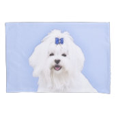 Maltees schilderen - Kute Original Dog Art Kussensloop (Voorkant)