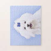 Maltees schilderen - Kute Original Dog Art Legpuzzel (Verticaal)
