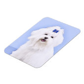Maltees schilderen - Kute Original Dog Art Magneet (Linkerzijde)