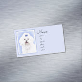 Maltees schilderen - Kute Original Dog Art Magnetisch Visitekaartje (Voorbeeld)