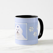 Maltees schilderen - Kute Original Dog Art Mok (Voorkant rechts)
