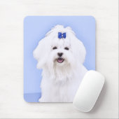 Maltees schilderen - Kute Original Dog Art Muismat (Met muis)