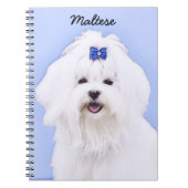 Maltees schilderen - Kute Original Dog Art Notitieboek (Voorkant)