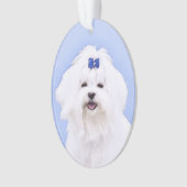 Maltees schilderen - Kute Original Dog Art Ornament (voorkant)