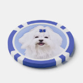Maltees schilderen - Kute Original Dog Art Poker Chips (Enkel)