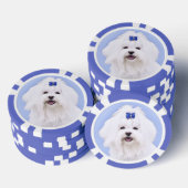 Maltees schilderen - Kute Original Dog Art Poker Chips (Opstapeling)