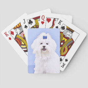 Maltees schilderen - Kute Original Dog Art Pokerkaarten