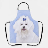 Maltees schilderen - Kute Original Dog Art Schort (Voorkant)