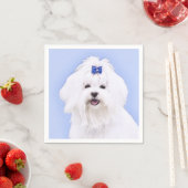 Maltees schilderen - Kute Original Dog Art Servetten (Insitu)