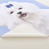 Maltees schilderen - Kute Original Dog Art Sherpa Deken (3/4)