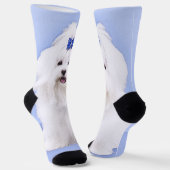 Maltees schilderen - Kute Original Dog Art Sokken (Gebogen)