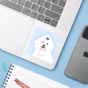 Maltees schilderen - Kute Original Dog Art Sticker