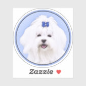 Maltees schilderen - Kute Original Dog Art Sticker (Vel)