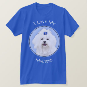 Maltees schilderen - Kute Original Dog Art T-shirt