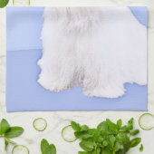 Maltees schilderen - Kute Original Dog Art Theedoek (Gevouwen)