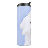 Maltees schilderen - Kute Original Dog Art Thermosbeker (Gedraaid links)