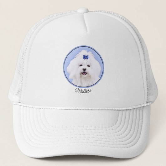 Maltees schilderen - Kute Original Dog Art Trucker Pet (Voorkant)