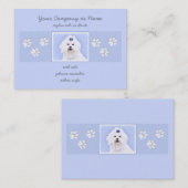 Maltees schilderen - Kute Original Dog Art Visitekaartje (Voorkant / Achterkant)